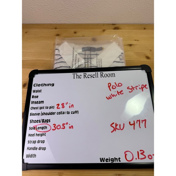 Polo Ralph Lauren White Navy Stripe Polo Shirt 2XB Classic Fit Cotton Top - Picture 8 of 8